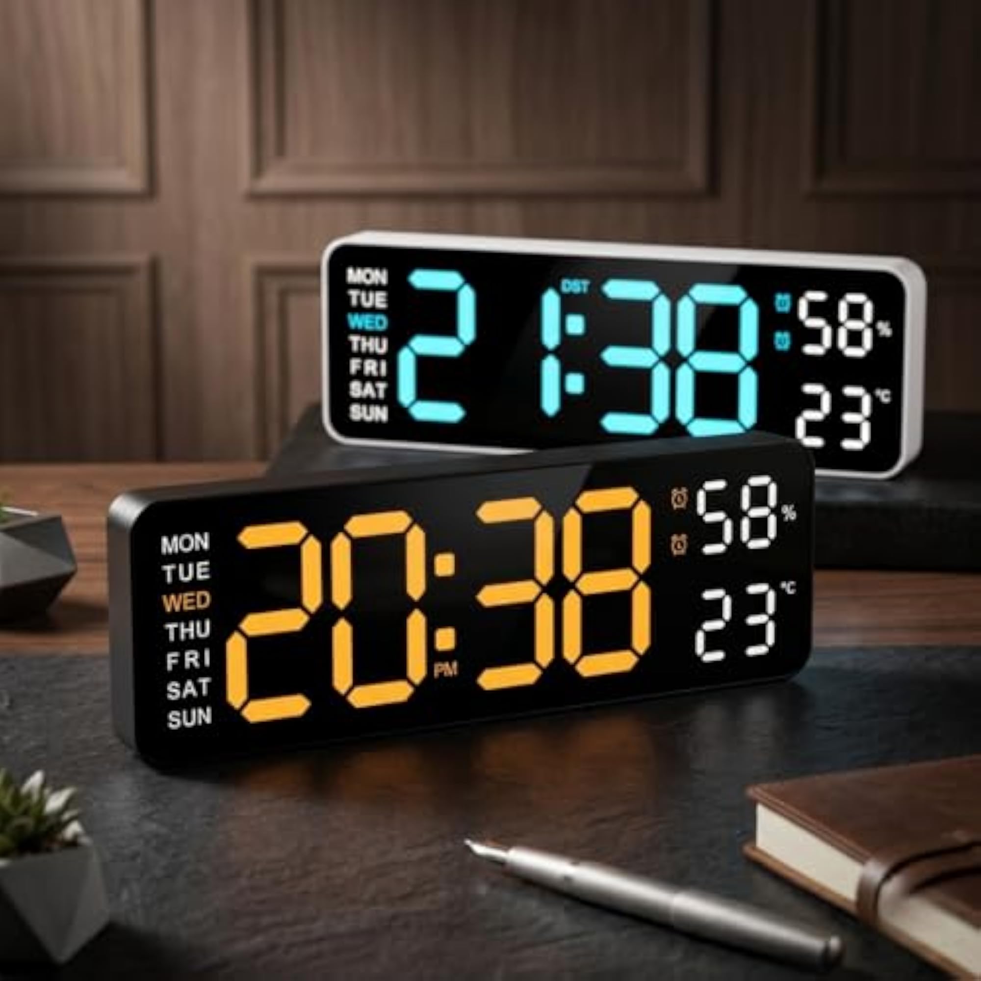 Digital Alarm Clock with Dual Alarms and Snooze Feature